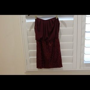 Maroon sequined cocktail dress
